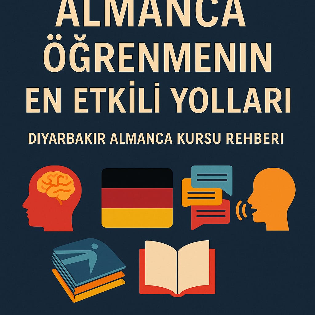Almanca öğrenmenin en etkili yöntemlerini anlatan eğitim görseli